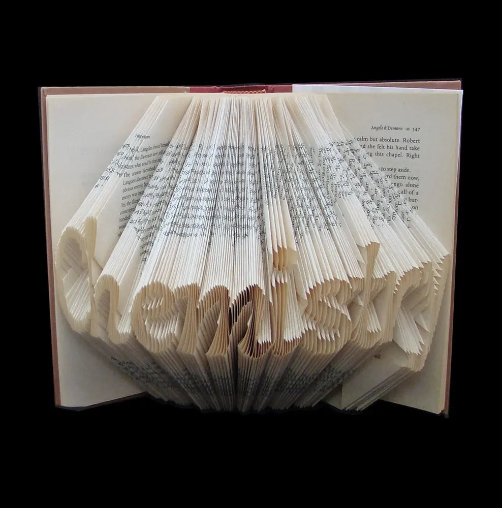 Chemistry ~ 9 Letter Words ~ Unique Gift ~ STEM ~ Folded Book Art Sculpture (you choose word)