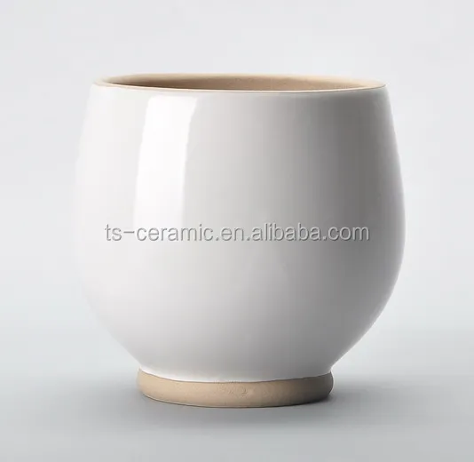 Garden White Glazed Big Size Cheap Bulk Planter Pot Wholesale Ceramic