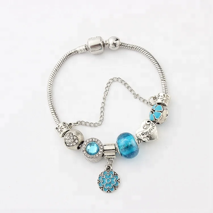 

Shambhala Blue Crystal Beads Personalized Fashion Alloy Bracelet