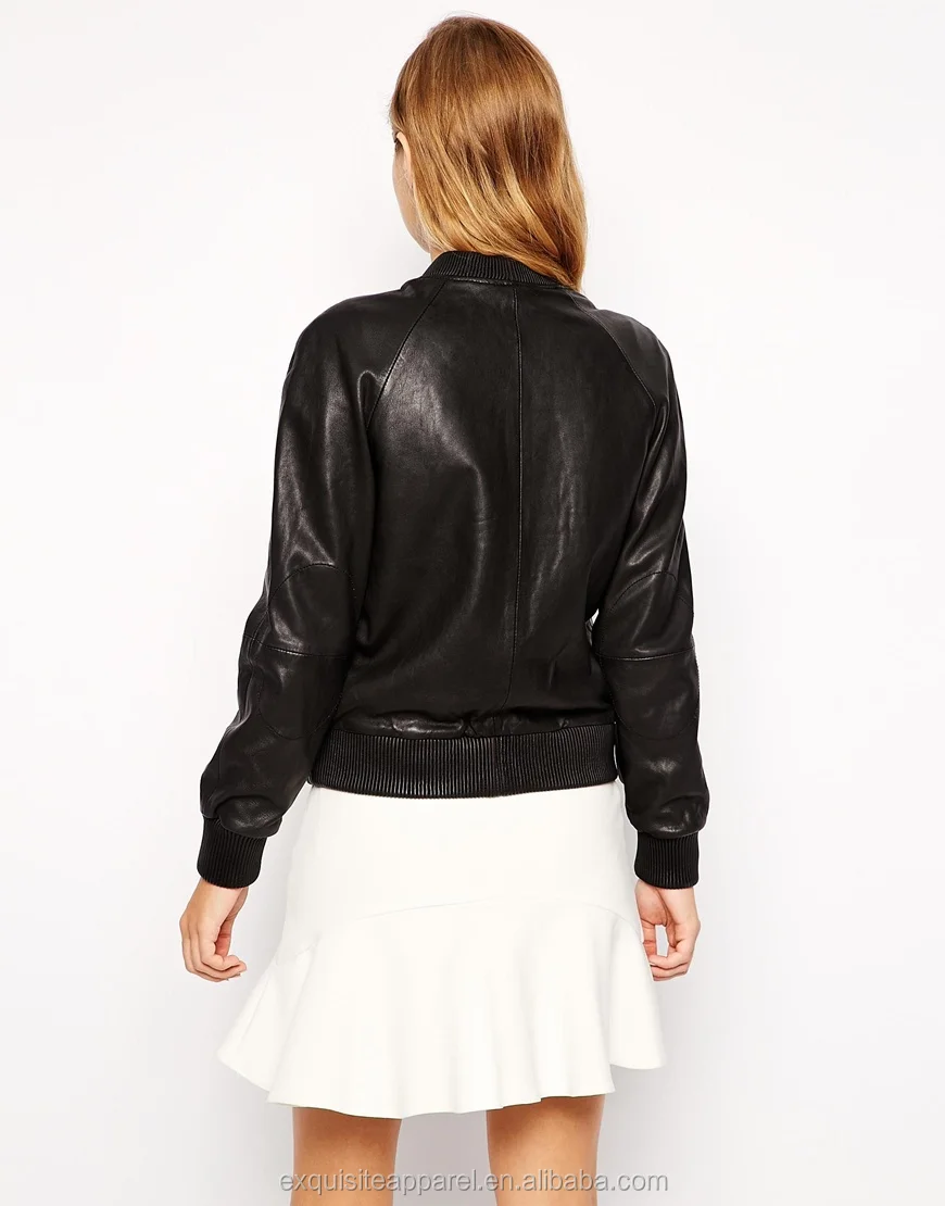 girls leather bomber jacket