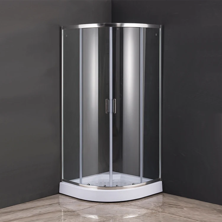 新框架圆形淋浴房,迷你淋浴房,带底座的玻璃淋浴房