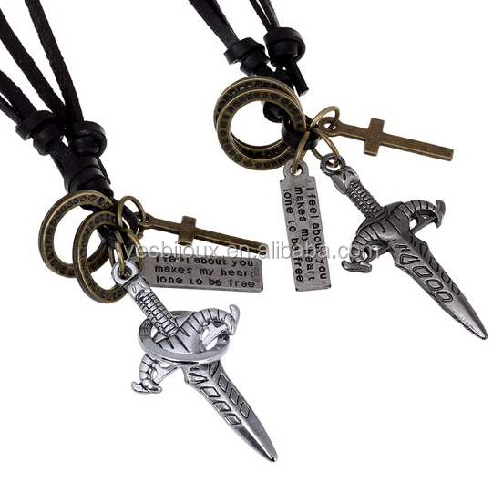 

cheap climbing costume leather necklace jewelry ethnic men necklace pendant charm male jewelry