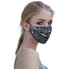 gold dust protection mouth face mask cover trend mustache design for air pollution