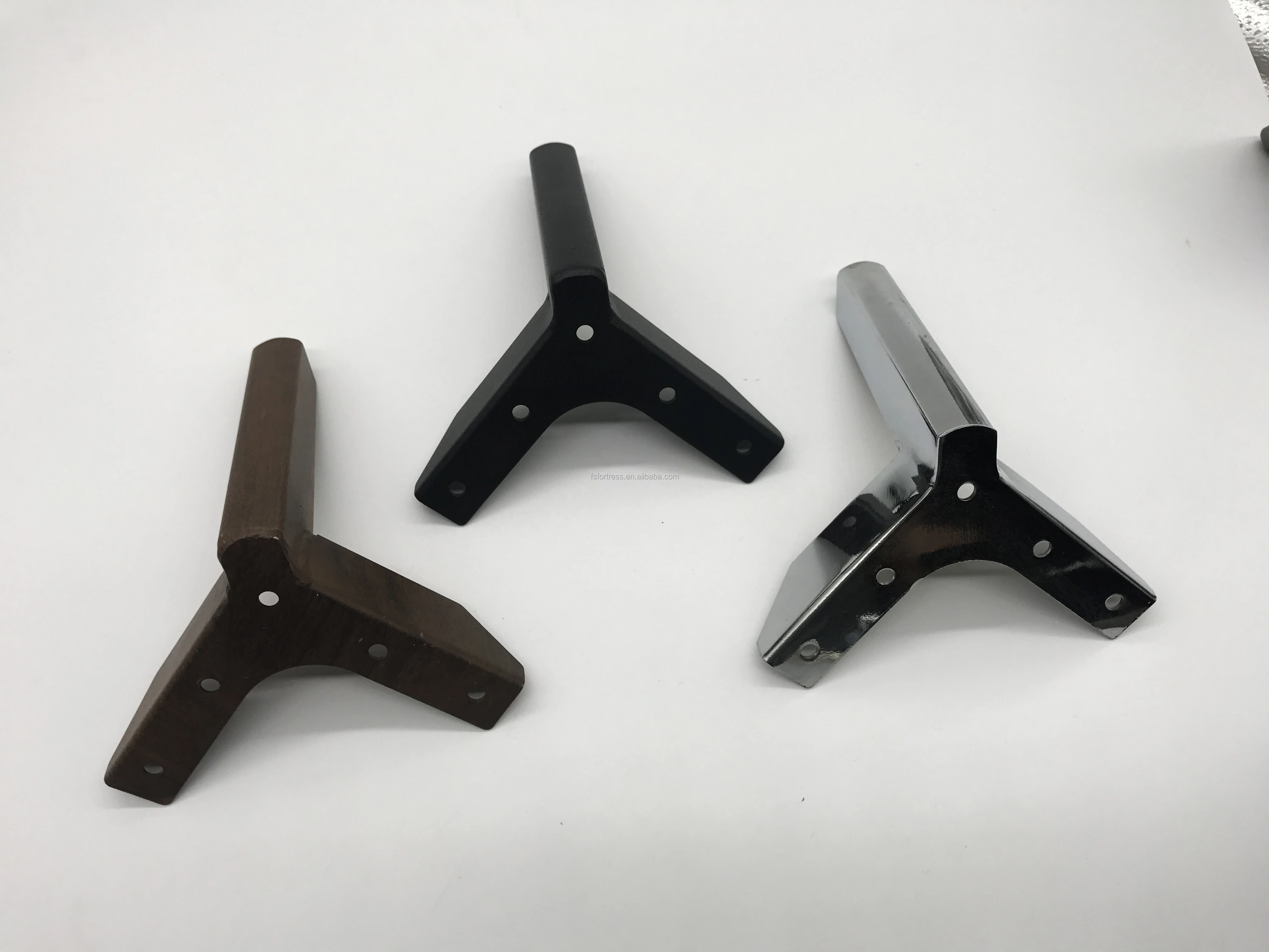 银色和哑光黑色和木纹沙发腿家具腿铬三角金属铁更换沙发 feets lowes