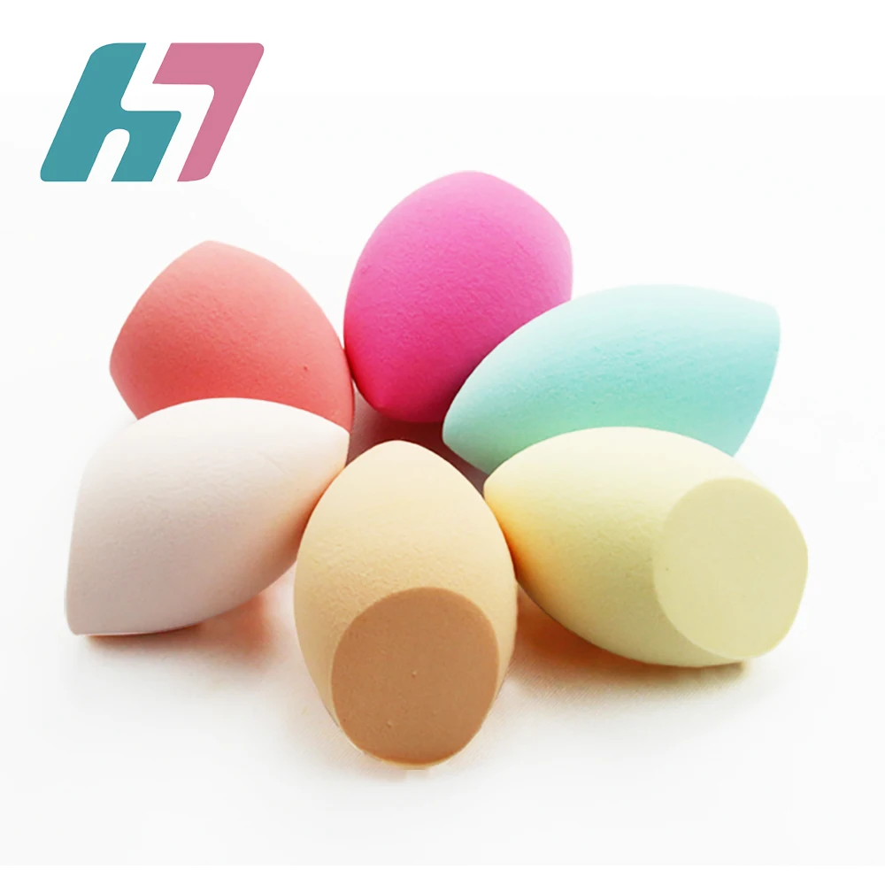 

2019 Wholesale cosmetic foundation sponge puff 3D latex free beauty makeup sponge puff blender, Pink;green;white;purple;yellow;orange;colorful