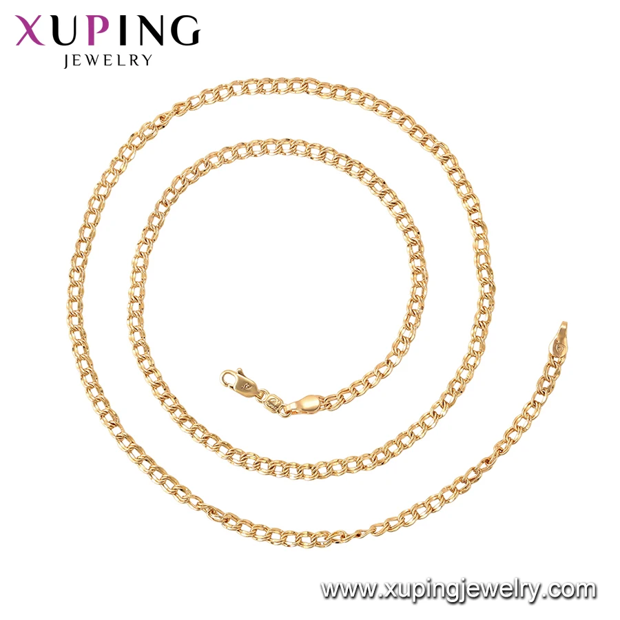 

44977 Xuping 18k gold plated simple classic style chain necklace