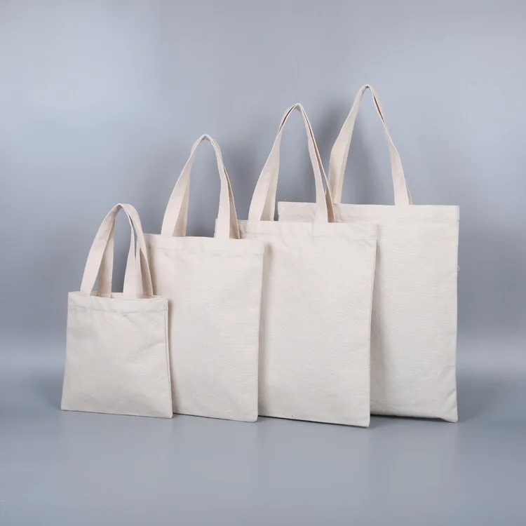 

Wholesale Reusable Natural Cotton Canvas Shopping Tote Bag, White color