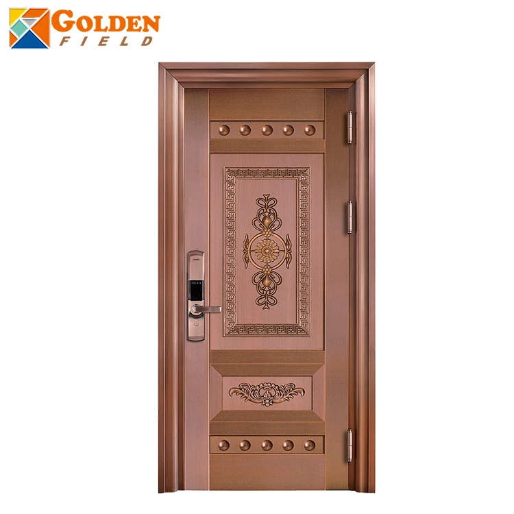 Cheap Ghana Steel Copper Armored Door House Iron Main Entracne Safety ...