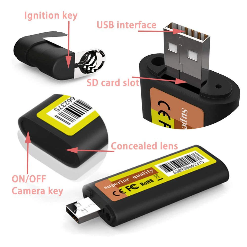 1080p Mini Portable Camera Lighter Video Recorder Portable Surveillance