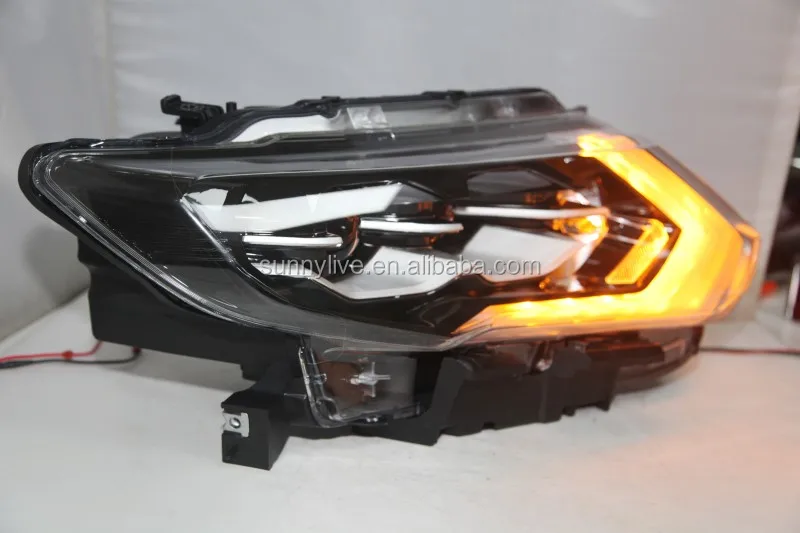 For NISSAN X-Trail Rogue LED Head Light 2017 Year Black Housing LD