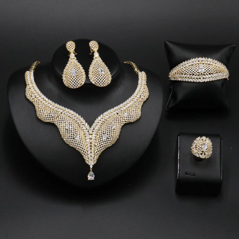 

Gold 24k Luxury Jewelry Sets Wedding Jewelry African Jewelry Sets For Women