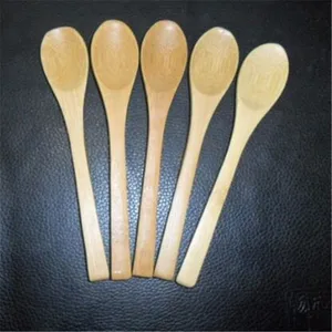 Image of Solid Bamboo Teaspoons retro spoon