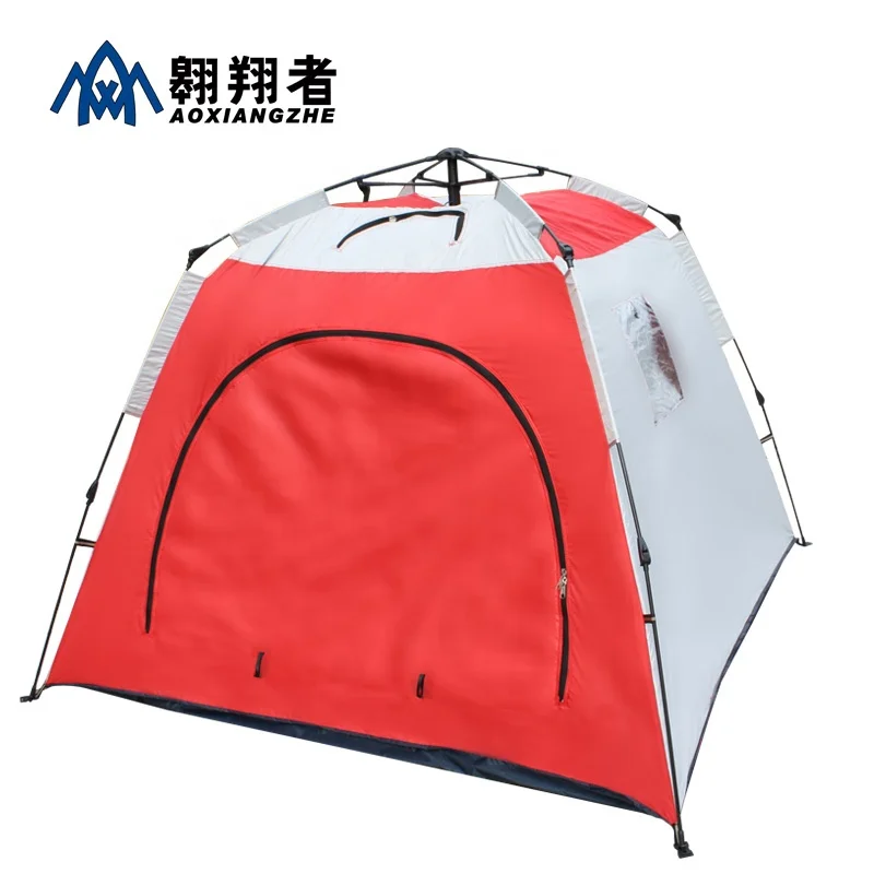 

High quality fabric ice 2-3 person pop up heat insulation winter ice cube fishing shelter tent to keep warm-RED, N/a