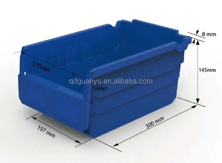 Caja de almacenamiento de plástico almacenamiento bin piezas pequeñas