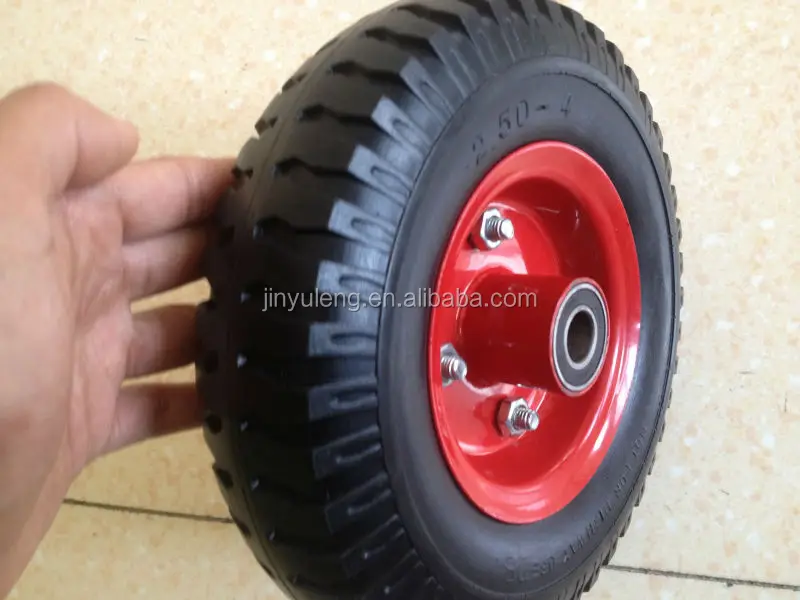 solid plastic rim 10 inch 4.10 3.50-4 Pneumatic rubber wheel for kayak yacht canoeingboat wagon cart wheelbarrow air wheel