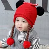 New Design Cartoon Bear Korean Version Hat Winter Baby Girls Warm Wool Knitted Baby Hat