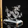 Geomancy dragon furnishing articles Chinese zodiac crystal dragon business gifts to open office arts and crafts Home decoration