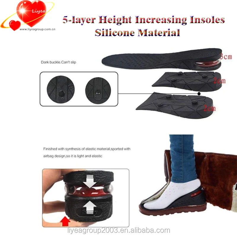 Silicone Shoe Inserts To Add Height Silicone Height Insoles 3 Inches