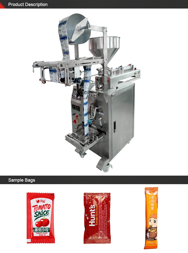 Sachet Pouch Ketchup Mayonnaise Curry Tomato Paste Chili Sauce Honey