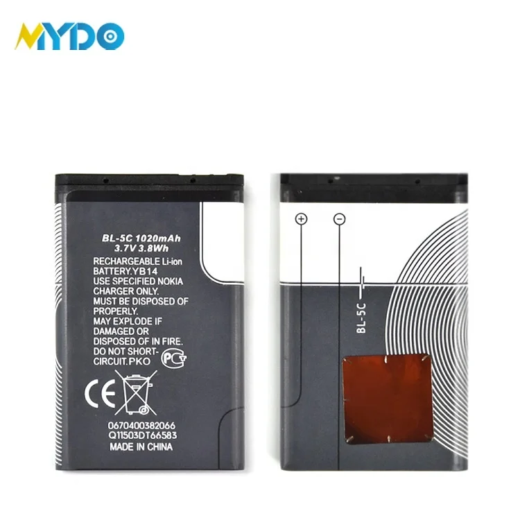 

1020mah BL-5C battery cell mobile phone battery for nokia battery bl 5c 6108