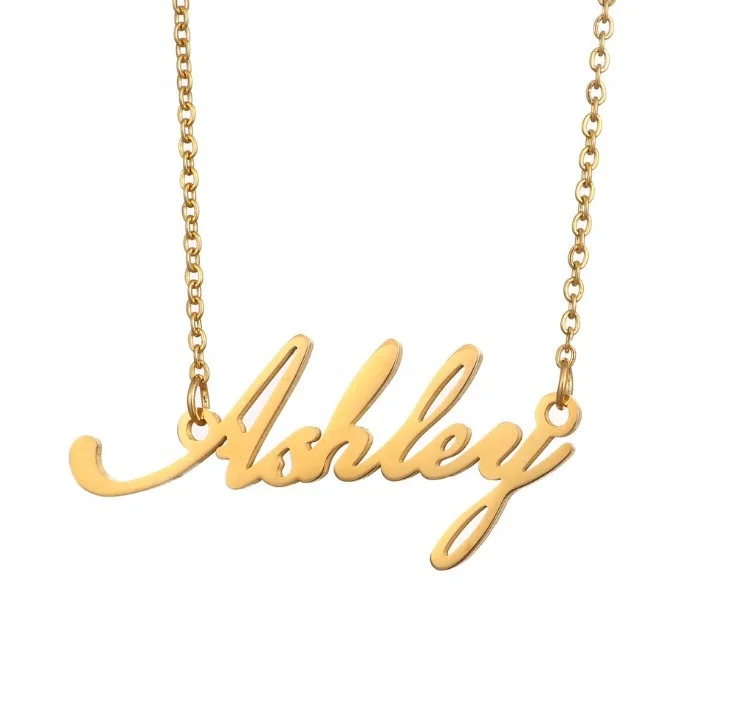 

TTT Jewelry DIY Design Alloy Copper Plate Gold Chain Women Men Fashion 2019 Wholesale Custom Personalise Name Necklaces, As the picture or customize