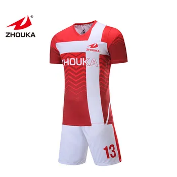red and white soccer jersey team