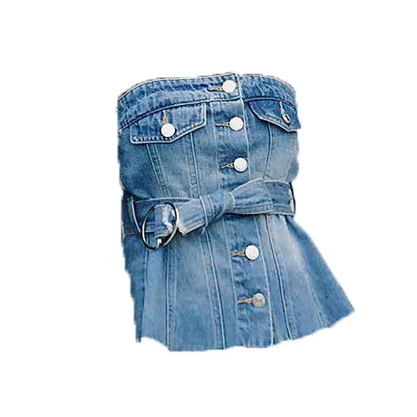 

Wrapped chest denim small vest female white collar urban slim slimming furry jacket coat