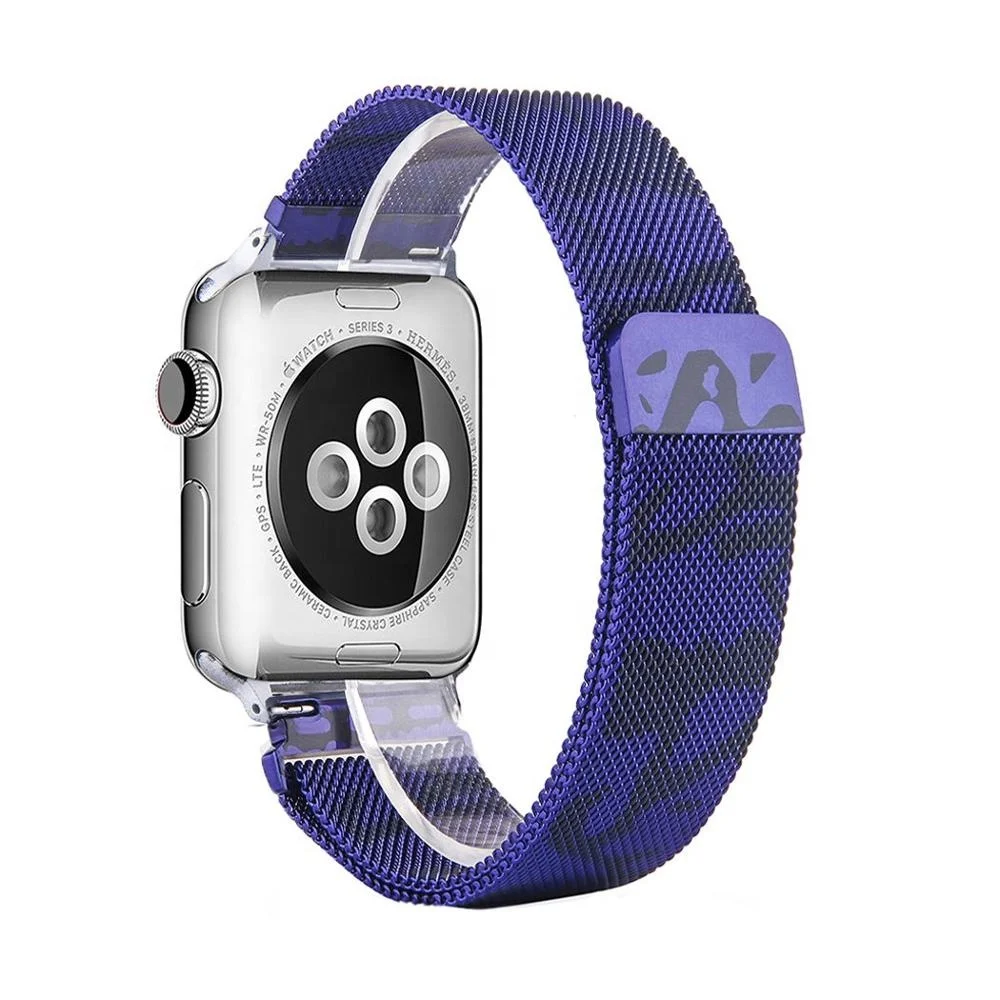 

IVANHOE Bands For Apple Watch 38/40mm 42/44mm Women Men, Milanese Metal Magnetic Mesh Loop Wristbands for iWatch Series 5/4/3/, Multi-color optional or customized