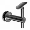 Adjustable connected glass mounted railing handrail bracket