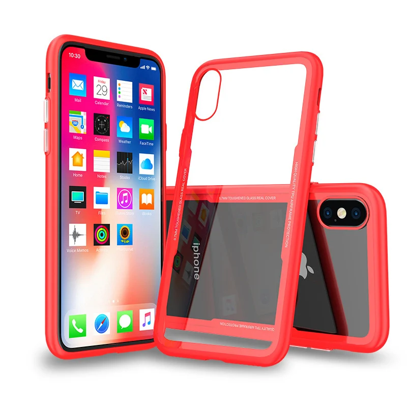 

High quality newest tempered glass case for iphone X , tempered glass cover for iphone X back case, 9 colors as picture shows
