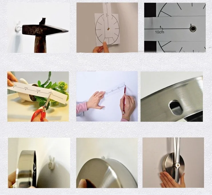 Creative Diy Removable Wall Clock With Simple Digits In A Mirror Effect