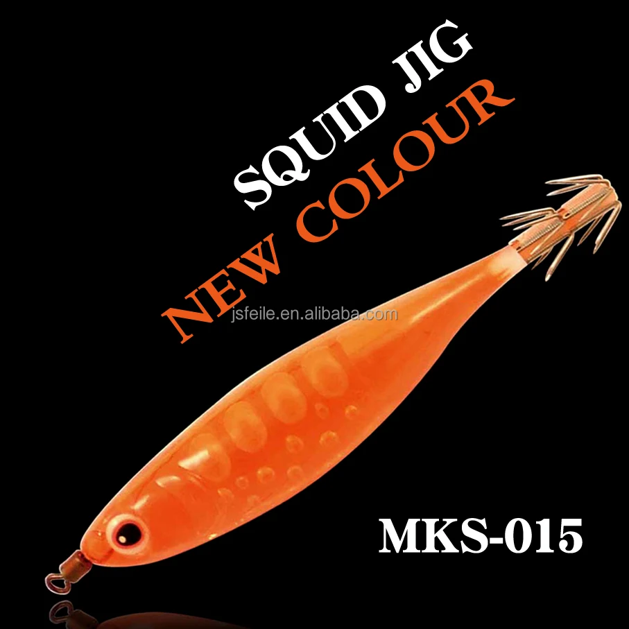 

High quality 100mm plastic squid jig, Customized