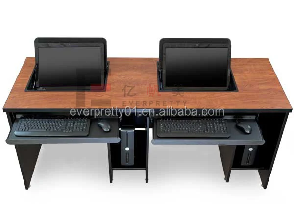 Cheap Wooden Flip Smart Computer Desk And Chair Metal Training