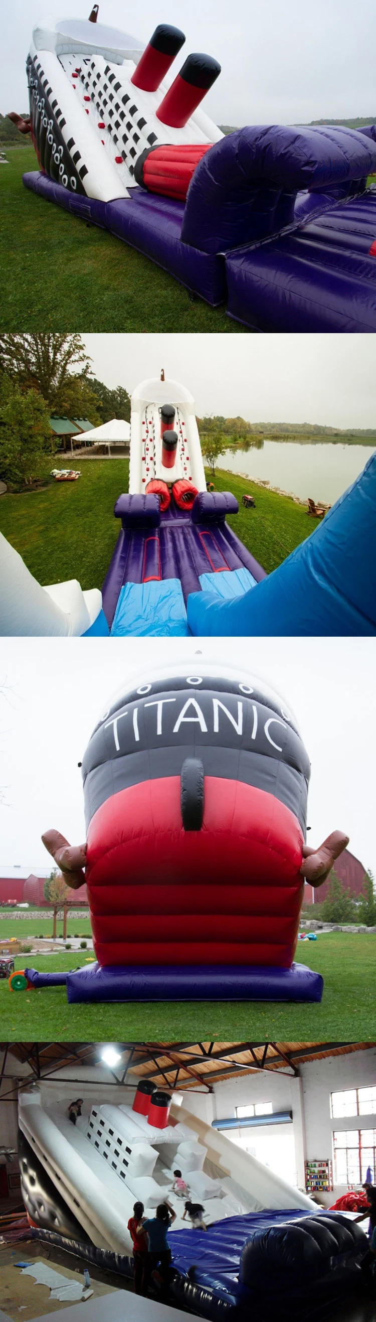 inflatable titanic slide