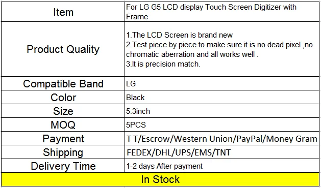 for lg g5 lcd touch screen assembly