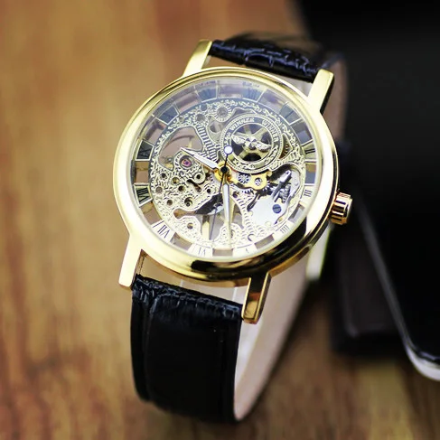 

WINNER Men Watch Top Brand Luxury Mens Automatic Mechanical Watch Skeleton Dial Business Watches Men Wrist Relogio Masculino, 3 colors