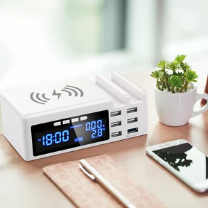 6 Port 45W QC 3.0 USB Fast Charger Wireless Charging
