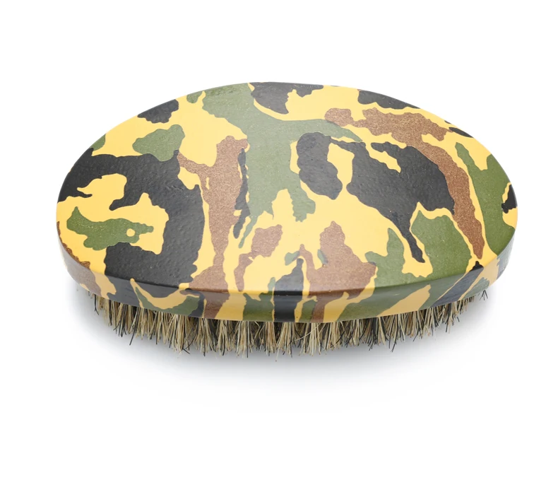 
Top Selling Military Green Color 360 Curve Military Green Curve Wave Beard Boar Brush 
