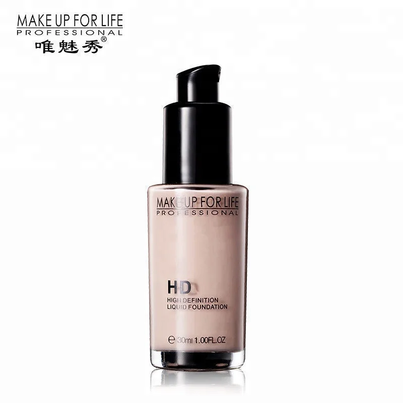 

makeup 30ml Nude Efficacy OIL-CONTROL Natural Wholesale waterproof Liquid foundation, 6 colors