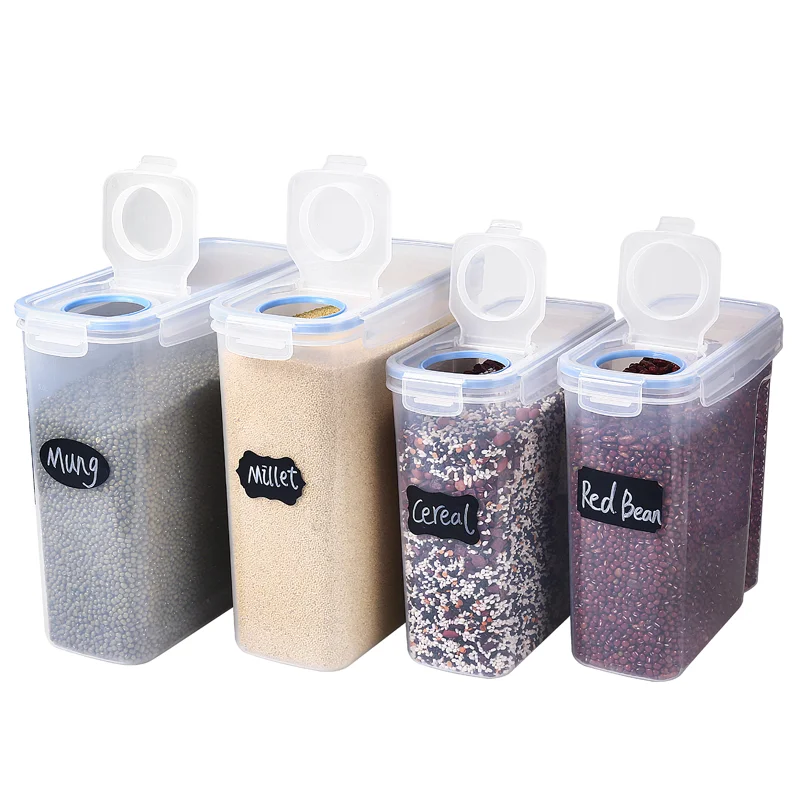 4 Pack 6.3l(213oz)x2pcs 4l(135oz)x2pcs Cereal Storage Container Set 100