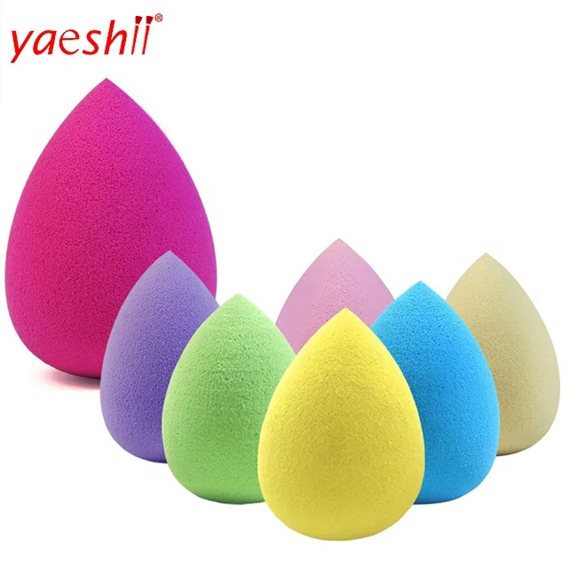 

Yaeshii 2019 new arrivals cosmetic powder puff in private label best sellers teardrop makeup sponge