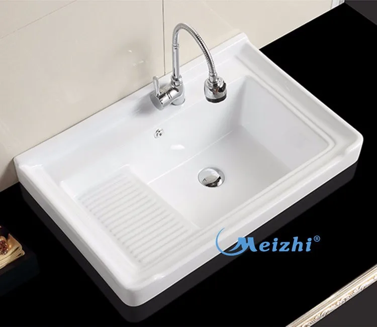 Ceramic Laundry Tub With Washboard - Buy Laundry Tub,Ceramic Laundry ...