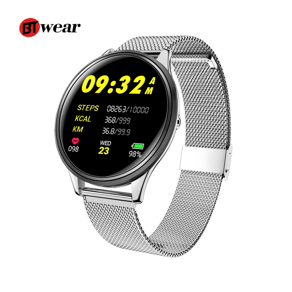 

BTwear 2019 New Arrival SN58 BT Smart Watch with Dynamic Heart Rate IP68 Waterproof super thin classical Business Watch for Men