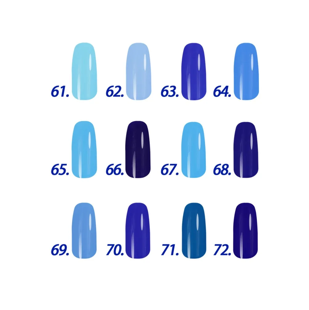 Free shipping Royal Blue Series 6pcs Inail UV LED Gel Nail Polish 15ml 12 blue colors