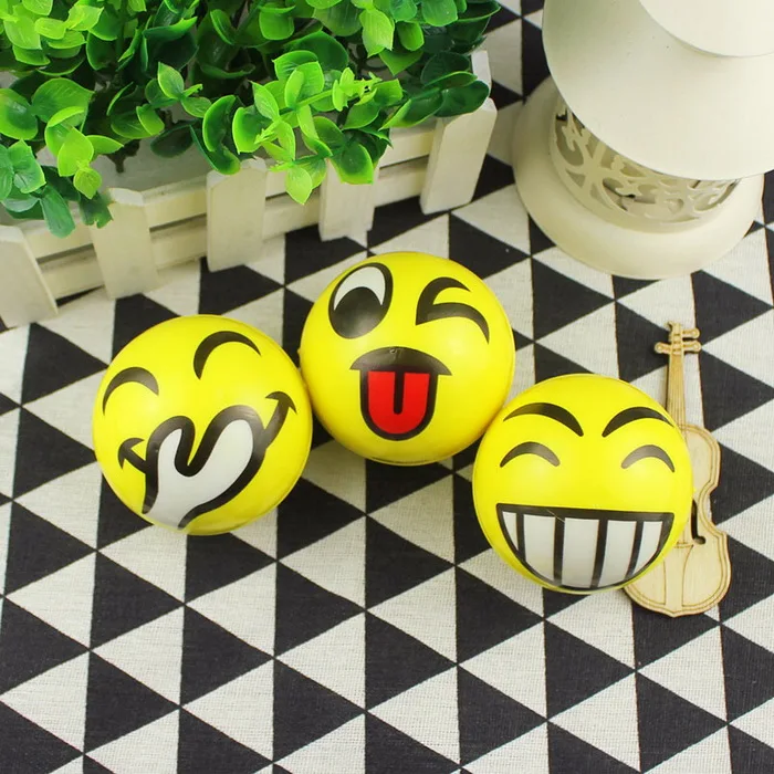 Best Selling Cheap Foam Pu Emoji Ball Toy Anti Stress Ball For