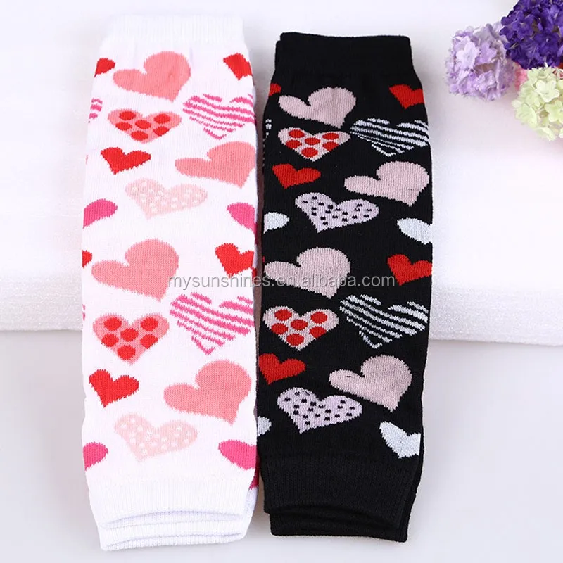 Fashion Valentine Baby Leg Warmer Pink Black Toddle Leg Warmers Heart