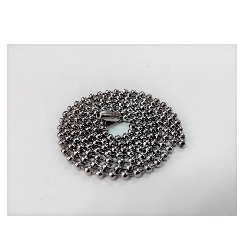 

600 mm long stainless steel material necklace bead with connector ball chain
