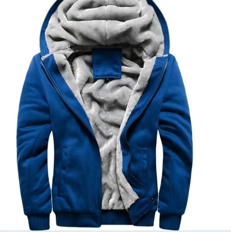 

Ready to ship Fast oem supply Mens Winter heavy fleeced inside hooded jacket