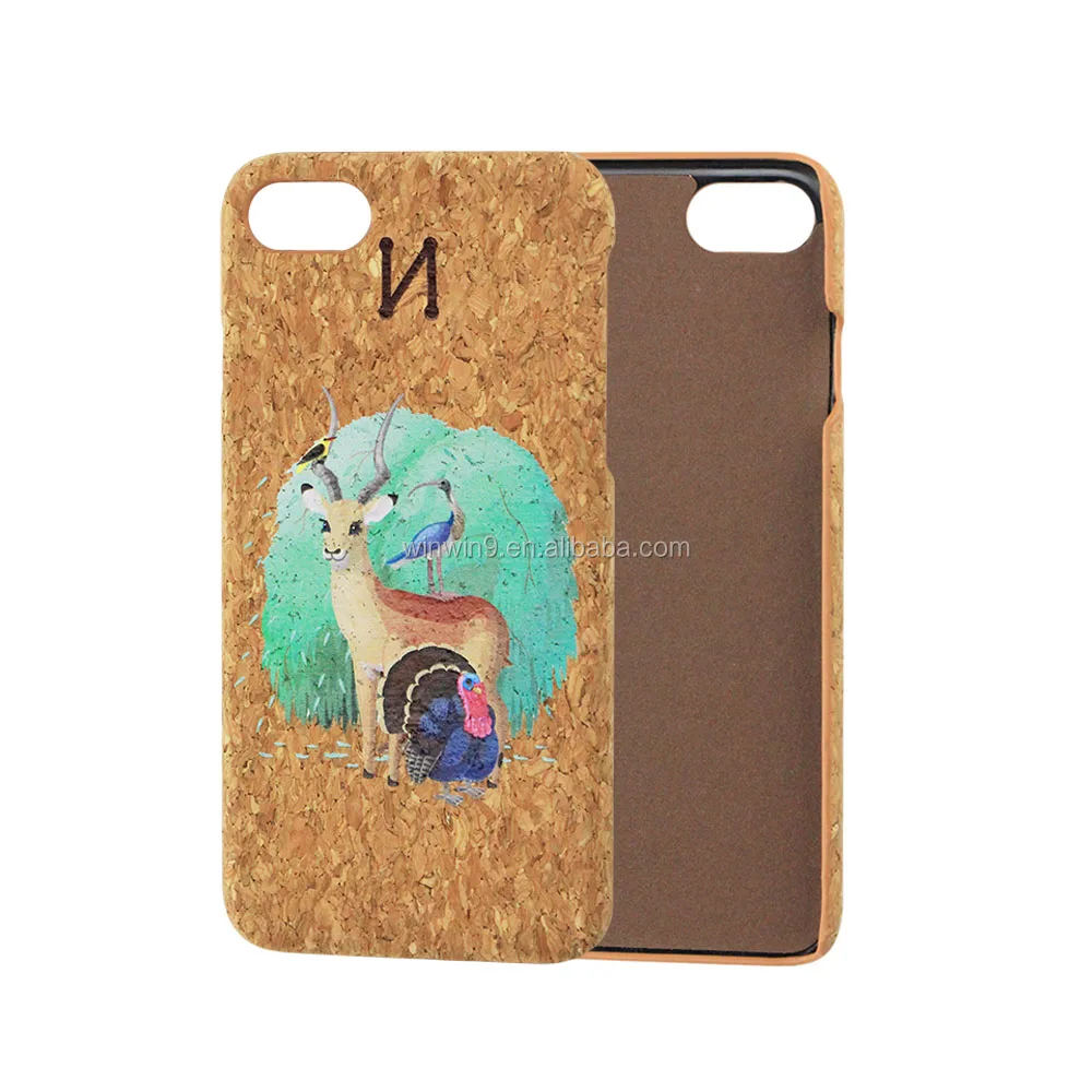 

Promotion High Quality Soft Cell Phone Case For iPhone Cork PC Cell Phone Case, Original wood color