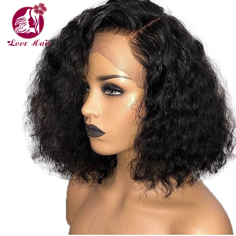 

brazilian remy human hair wigs water wave lace front wig with baby hair 130% density